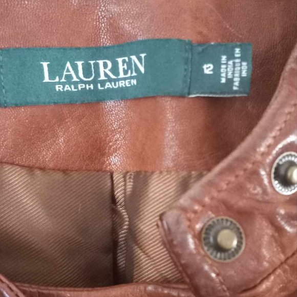 Lauren Ralph Lauren leather Motorcycle jacket - Picture 3 of 3